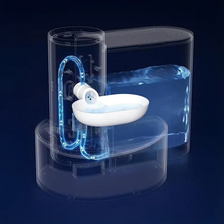 2025 Upgrade up to 180 days automatic wireless silent dumping pet water dispenser