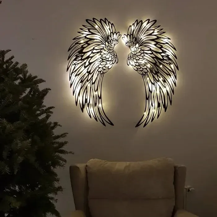1 Pair Metal Angel Wings Wall Decor
