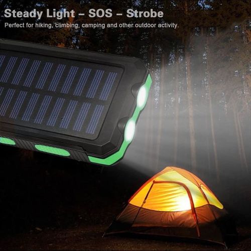 Portable Power Banks 10000mAh Waterproof Dual USB Output Green
