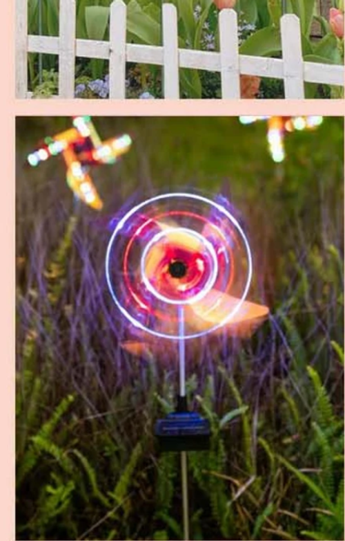 Garden Solar Windmill Light