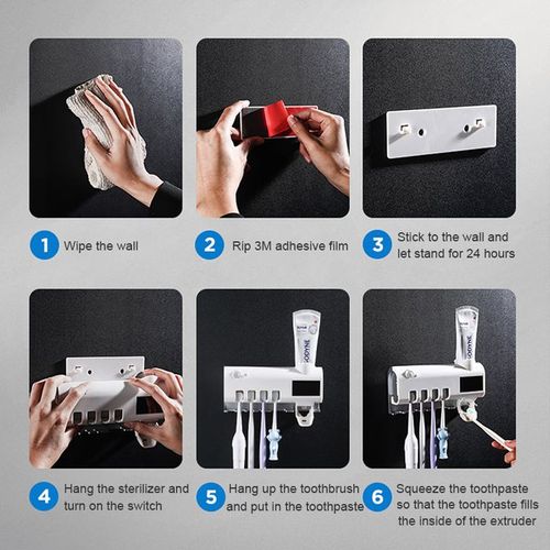 Toothbrush Holders And Automatic Toothpaste Dispenser