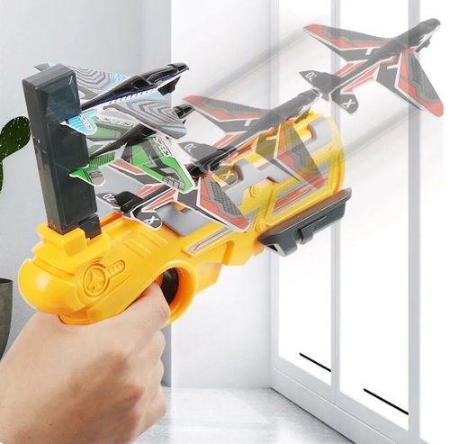 Airplane launcher toy with foam glider