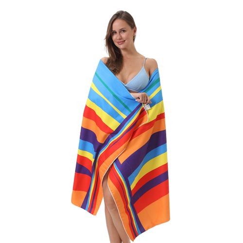 Extra Large Striped Beach Towel - Ultra-Soft Microfiber