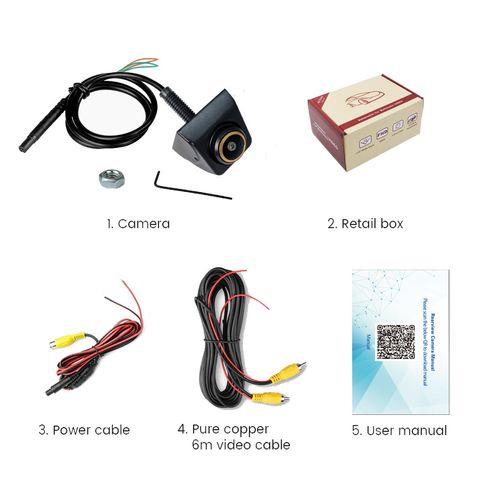 360°Rotatable  AHD 1080P Backup Camera for Car Truck Back Up Camera for Cars RV Front Rear View Reverse Camera Super Night Vision IP69K Waterproof Parking Assist Universal 170° Wide Angle12V-24V