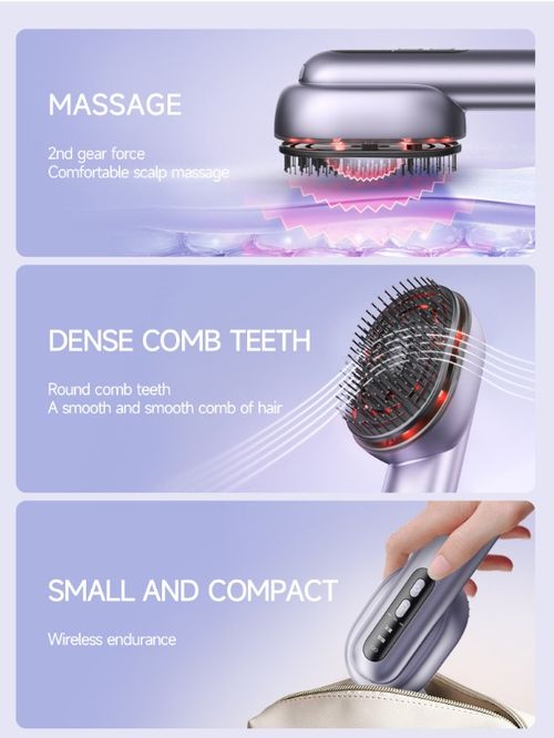Electric Massage Comb Atomized Essential Oil Scalp High-Frequency Vibration Red Light Hair Care Comb