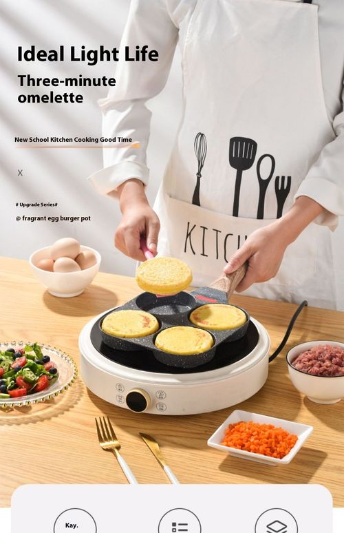 Frying pan household mini four-hole cross-border new medical stone omelette artifact breakfast omelette pot chicken Egg Burger Skillet
