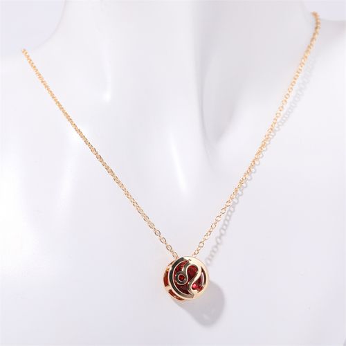 Double-sided hollow twelve constellations necklace, versatile twelve birthdays, zircon pendant, clavicle chain, real gold plated, color-preserving