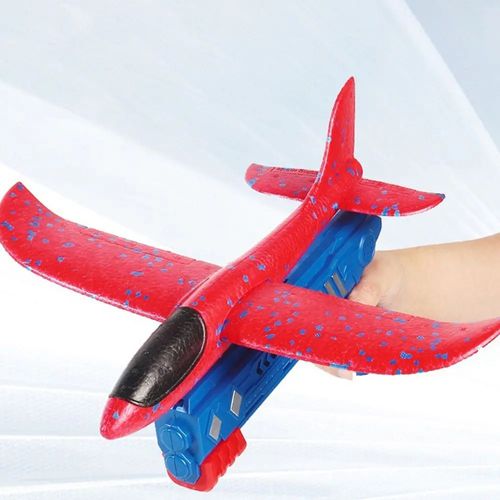 Airplane launcher toy with foam glider