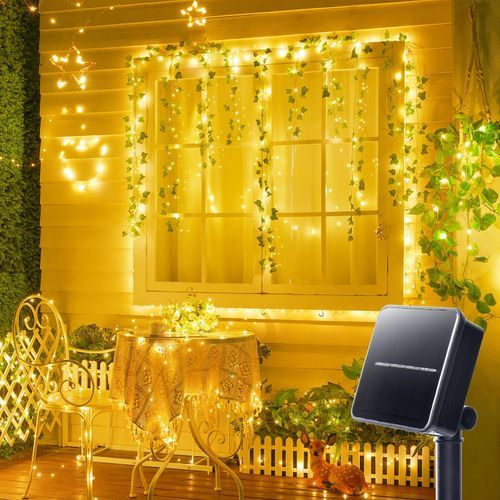 Mythco Solar String Lights For Outside 12m 100LED, 8 Modes