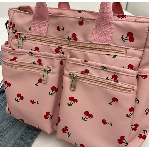 ❤Cherry color printed large capacity handbag ❤