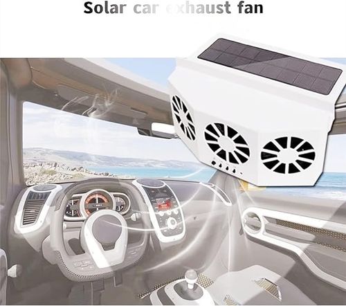 Solar Car Fan Auto Power Air Vent Fan for Car,portable Saving Energy Vehicle Window Cooler Fan, Car Exhaust Fan Cooler Circulate Ventilator ,suitable for Most Cars