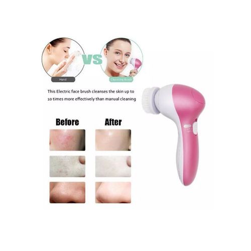 5 In 1 Electric Face Cleansing Brush + Free Battery Gift