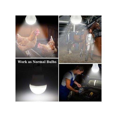 Portable Solar Light Bulb With Solar Panel Rechargeable