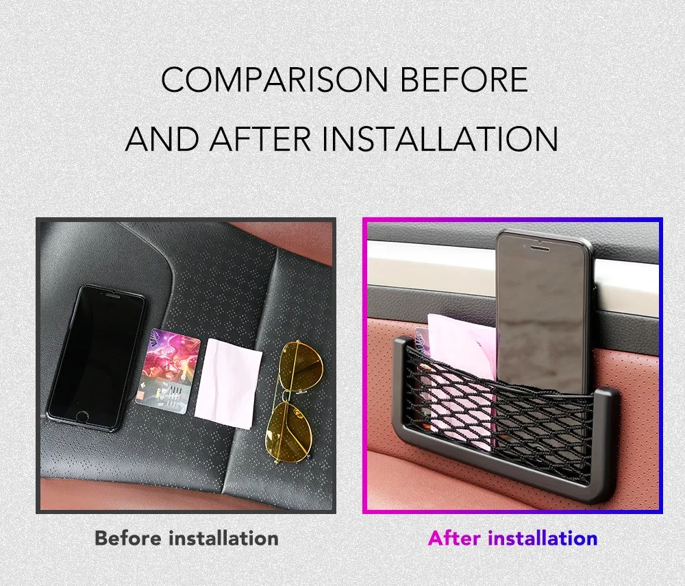 4Pcs Car Mesh Organizer Pockets
