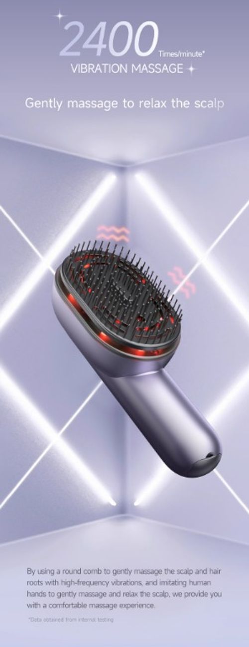Electric Massage Comb Atomized Essential Oil Scalp High-Frequency Vibration Red Light Hair Care Comb