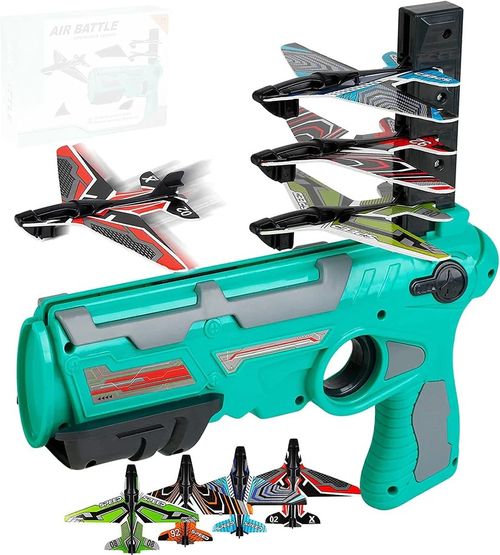 Airplane launcher toy with foam glider