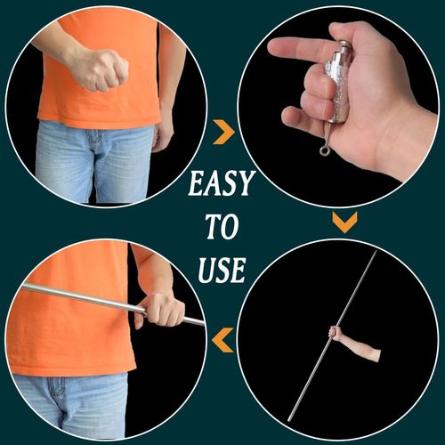 Telescopic Rod Creative Gold Hoop Magic Props Portable and Suitable for Family Party Entertainment Toy （2 Pack）