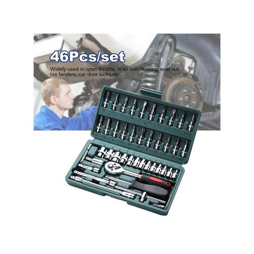Auto Car Repair Tool Kit Ratchet Socket Wrench Spanner 46pcs