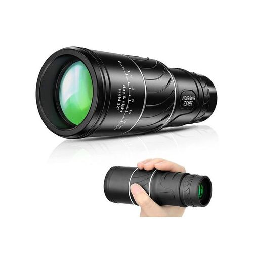 Powerful 16x52 M-onocular Tele-scope, HD Long Range, Super Zoom - Black