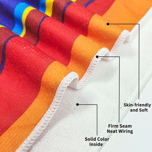 Extra Large Striped Beach Towel - Ultra-Soft Microfiber