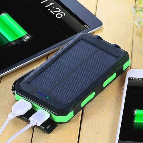 Portable Power Banks 10000mAh Waterproof Dual USB Output Green