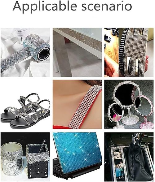 Bling Rhinestone Sheets, Glitter Rhinestone Stickers Self Adhesive for DIY Craft, Gem Sheet for Car Decoration, 24 x 40 cm (AB Color)