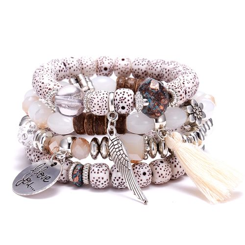 4 PCS Bohemian Beaded Bracelets