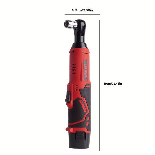 Cordless Electric Ratchet Wrench Set, 12V Power Ratchet Tool Kit With 2 Packs 2000mAh Lithium-Ion Battery And Charger