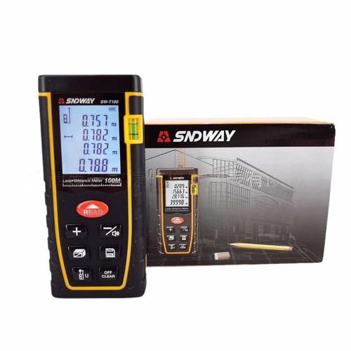 Sndway Laser Distance Measure SW-TG50 Digital Rangefinder 80m Meter Tape Area Volume with Bubble Level and LCD 4 Line Display