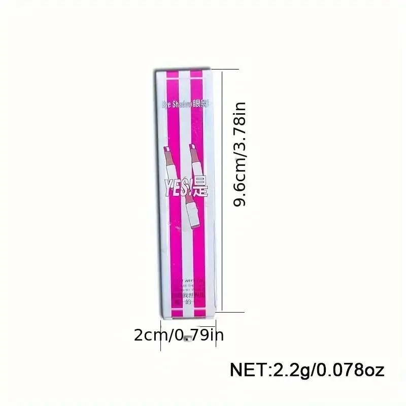 6 colors Long Lasting Lazy Eyeshadow Two Tone Gradient Glitter Eyeshadow Stick For Daily For Music Festival