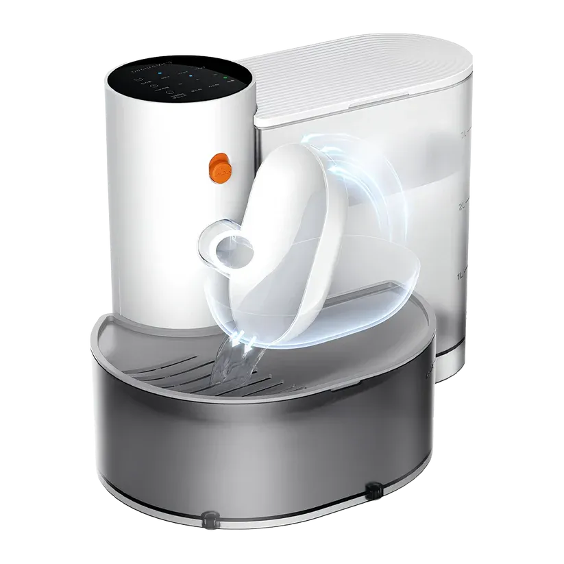 2025 Upgrade up to 180 days automatic wireless silent dumping pet water dispenser