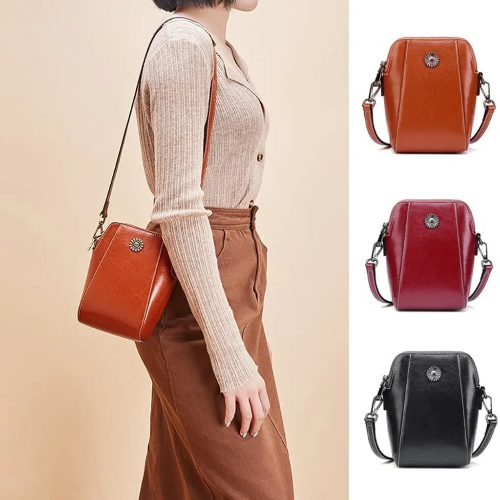 RETRO All-match vertical cellphone bag
