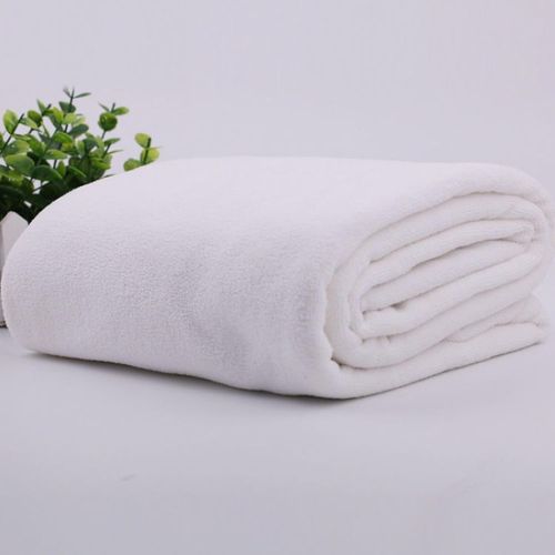 Coral Fleece Bath Towel Beauty Salon Wool Washing Center Strong Water Absorbent Bed Massage Sheet Household Large Fleece, Peacock Blue, 90 * 190cm Medium Thickness
