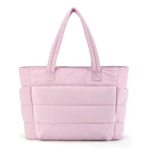 Lightweight Puffy Tote Bag White