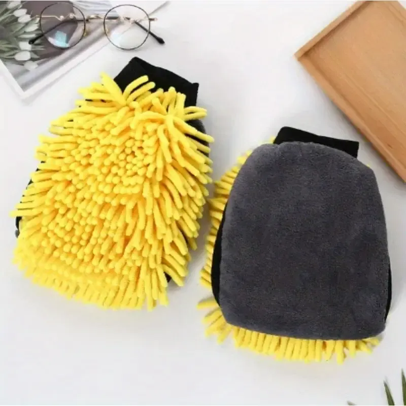 4pcs Chenille Microfiber Car Wash Mitt