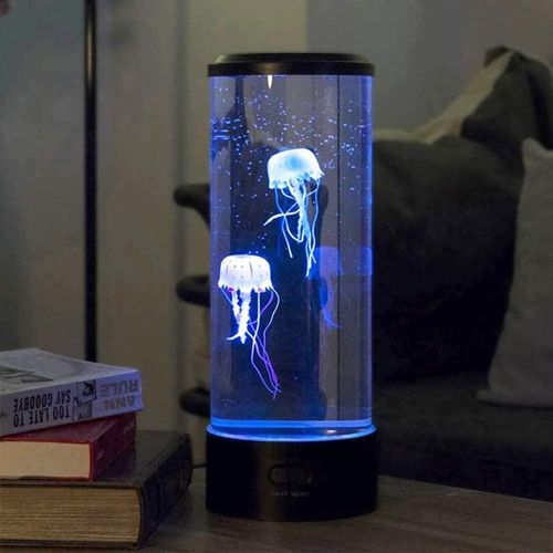 12-inch Jellyfish lamp Columnar LED Lamp, USB and Battery Powered, Jellyfish Lava Mood Light, Kids Gift Home Decor, Color Changing Night Light
