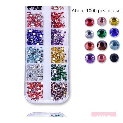 Nail Art Tools Kit Manicure 3D Nail Tool UV Nail Painting Brush Set Dotting Pen Rhinestones Decor