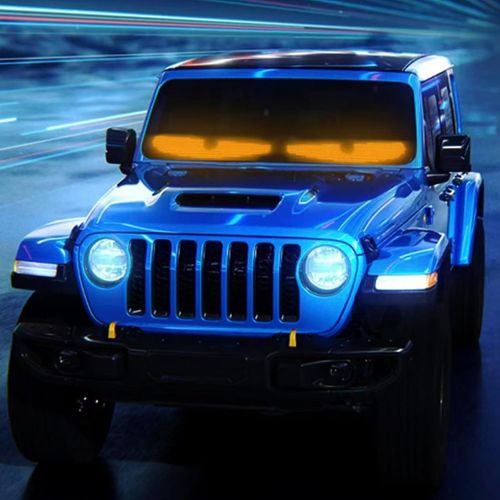 Large Dynamic Devil Eye LED Light Screen for Car Window, Programmable Flex Car LED Display, Devil Eye Light Sign for Car, Store, Party, Bar, Hotel