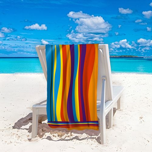 Extra Large Striped Beach Towel - Ultra-Soft Microfiber
