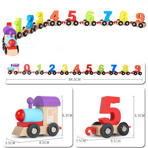 Pezhong Magnetic Number Train Set Learning Toys Educational Toy Cars