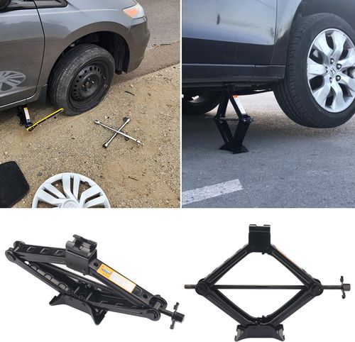 2 Ton Scissor Jack for Car, with Hand Crank Portable Repair Tool Rust-Resistant for auto, SUV, Trailer, Station Wagon