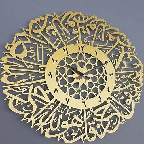 Lace round creative pattern three-dimensional wall clock, home decoration clock living room