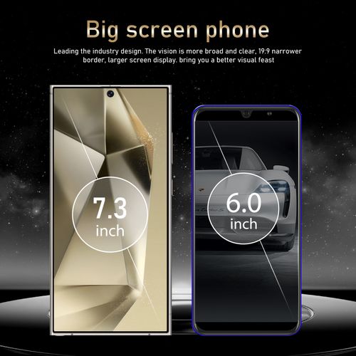 S24 Ultra Black Unlocked Dual SIM 4G Android Phone with Android 13, 16GB+1TB RAM, 7.3-inch HD Display, 8000mAh Battery, Face Recognition, GPS, Built-in Pen, Comes with Earphones, Case, Type-cu Cable, Screen Protector, Festive Birthday Gift!