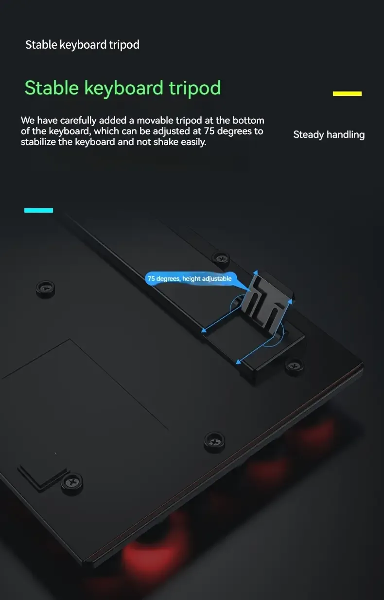 EWEADN GX330 Retro-Style Wired Gaming Keyboard - Experience Ergonomic Comfort with Silent, LED-Backlit Keys and Seamless USB Connectivity for PC and Laptop