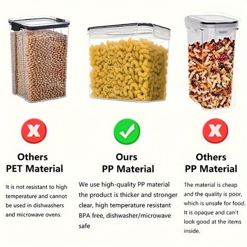 7pcs Airtight Food Storage Containers With Labels And Marks