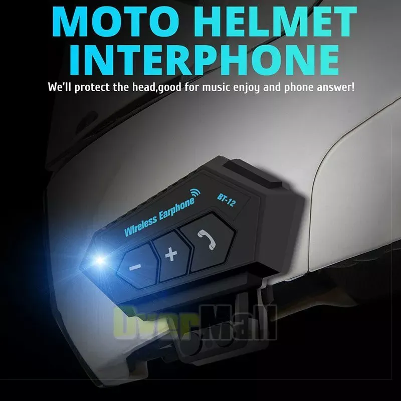 Motorcycle BT 5.0 Helmet Headset Wireless Hands-free call Kit Stereo Anti-interference Waterproof Music Player Speaker