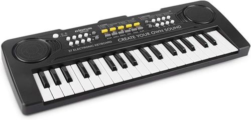 Kids Keyboard Piano, 37 Key Portable Electronic Piano for Kids, Digital Music Piano Keyboard Educational Toys for 3 4 5 6 7 8 Year Old Girls Boys (Black)