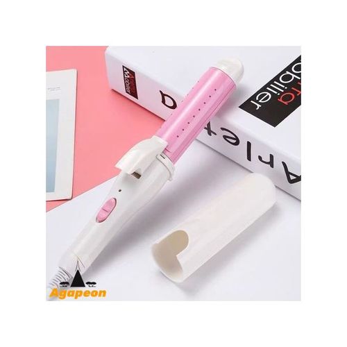 Agapeon Professional Hair Straightener + Curler 2-in-1 Pink