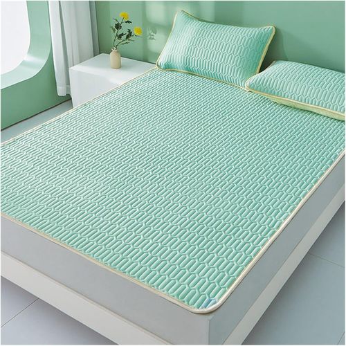 Natural Latex Mat With 2 Pillow Cover (MINT GREEN 180✖200cm)