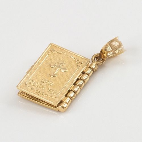 Openable Bible Cross Necklace